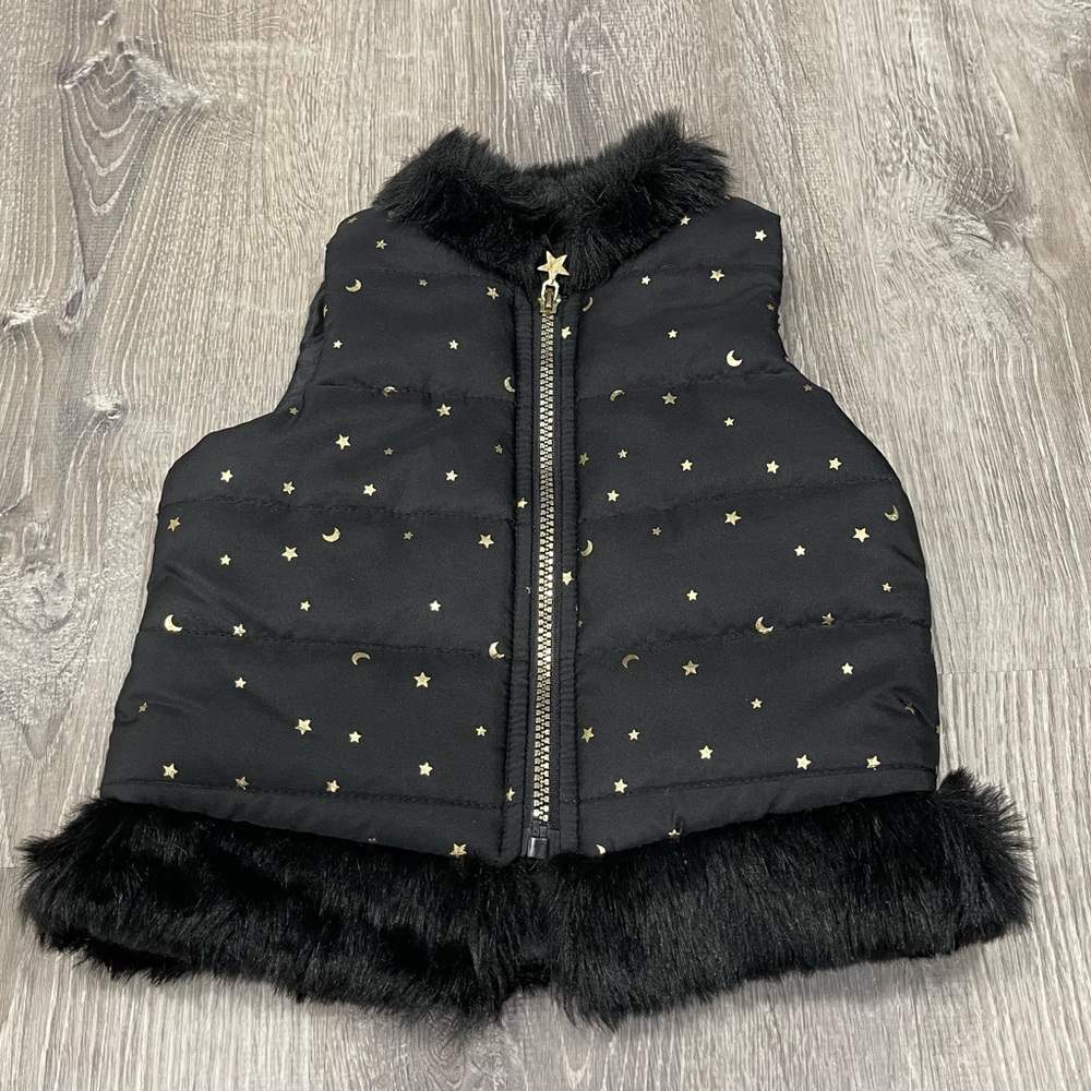 Max Studios Kids Black Gold Stars Vest 24 Month OC14